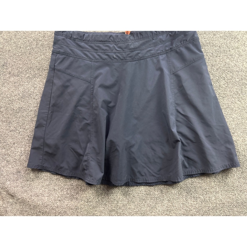Athleta All Day Skort Women 10 Navy Blue Active Travel Golf Tennis Mini Skirt